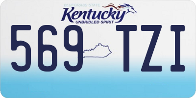 KY license plate 569TZI