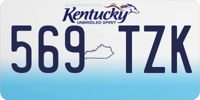 KY license plate 569TZK