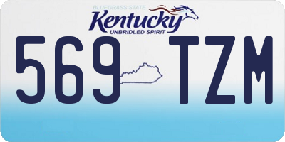 KY license plate 569TZM