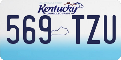 KY license plate 569TZU