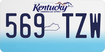KY license plate 569TZW
