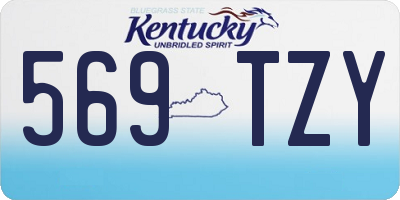 KY license plate 569TZY