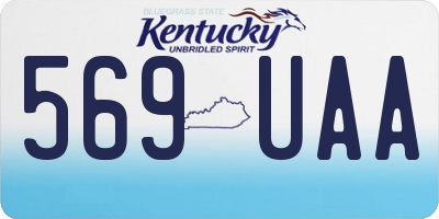 KY license plate 569UAA
