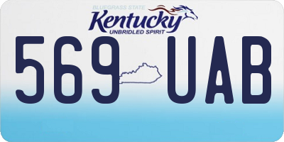 KY license plate 569UAB