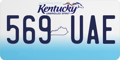 KY license plate 569UAE