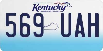 KY license plate 569UAH