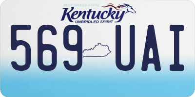 KY license plate 569UAI