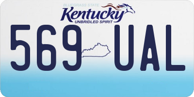 KY license plate 569UAL