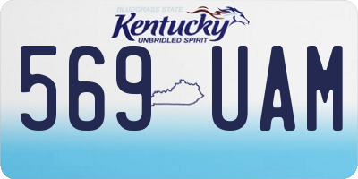 KY license plate 569UAM