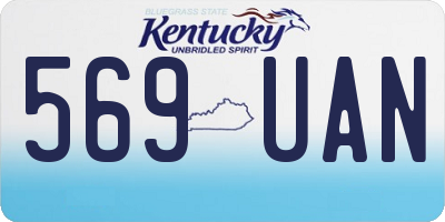 KY license plate 569UAN