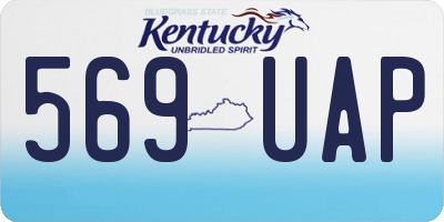 KY license plate 569UAP