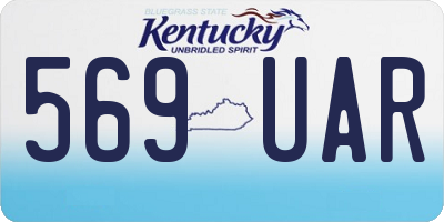 KY license plate 569UAR