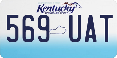 KY license plate 569UAT