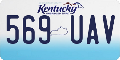 KY license plate 569UAV