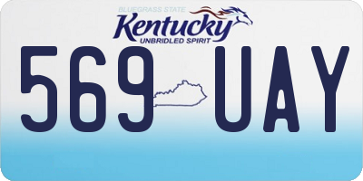 KY license plate 569UAY