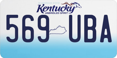 KY license plate 569UBA
