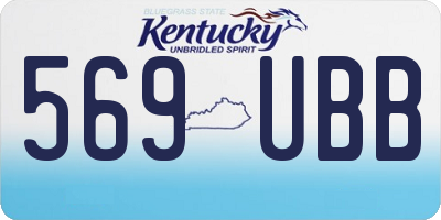 KY license plate 569UBB