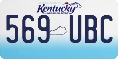 KY license plate 569UBC
