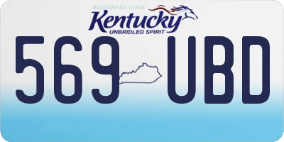 KY license plate 569UBD