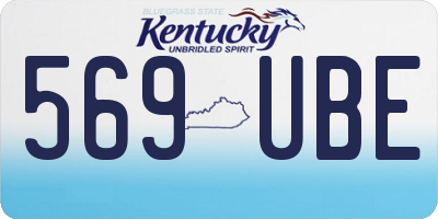 KY license plate 569UBE