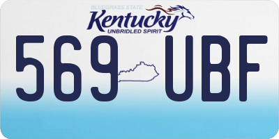 KY license plate 569UBF