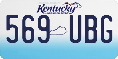 KY license plate 569UBG