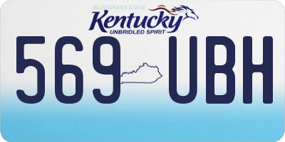 KY license plate 569UBH