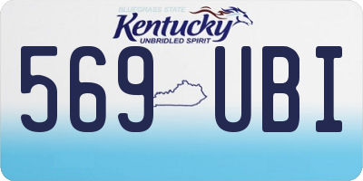 KY license plate 569UBI