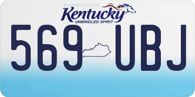 KY license plate 569UBJ