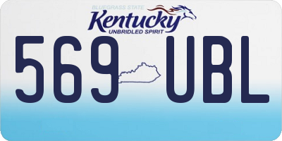 KY license plate 569UBL