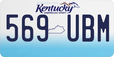 KY license plate 569UBM