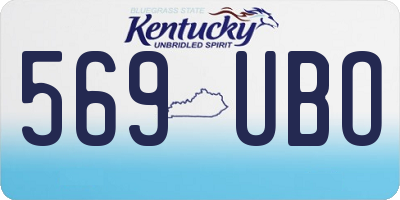 KY license plate 569UBO