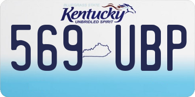 KY license plate 569UBP