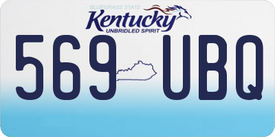 KY license plate 569UBQ