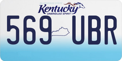 KY license plate 569UBR