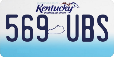 KY license plate 569UBS