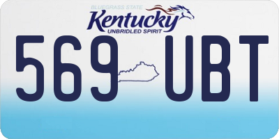 KY license plate 569UBT