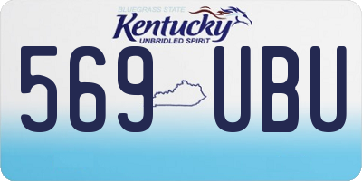 KY license plate 569UBU