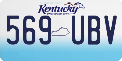 KY license plate 569UBV