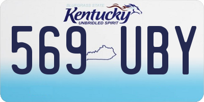 KY license plate 569UBY