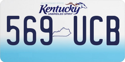 KY license plate 569UCB