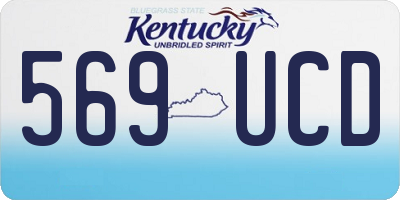 KY license plate 569UCD