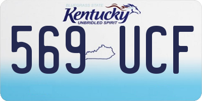 KY license plate 569UCF