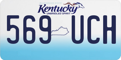 KY license plate 569UCH