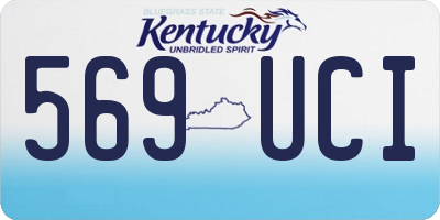 KY license plate 569UCI