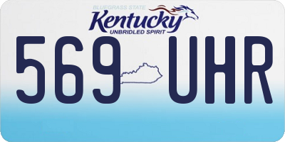 KY license plate 569UHR