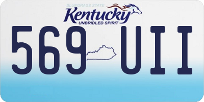 KY license plate 569UII