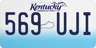 KY license plate 569UJI