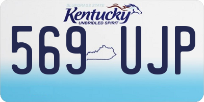 KY license plate 569UJP