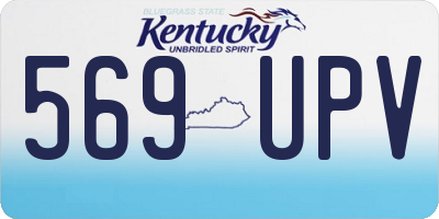KY license plate 569UPV